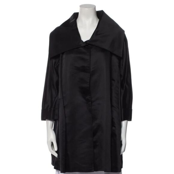 Lafayette 148 Black Silk Blend Jacket Size Medium - Picture 1 of 7